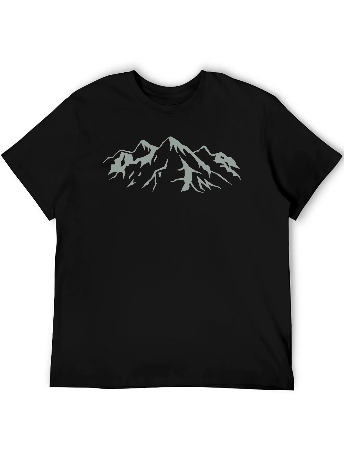 Mountain Peaks Graphic Black T-Shirt