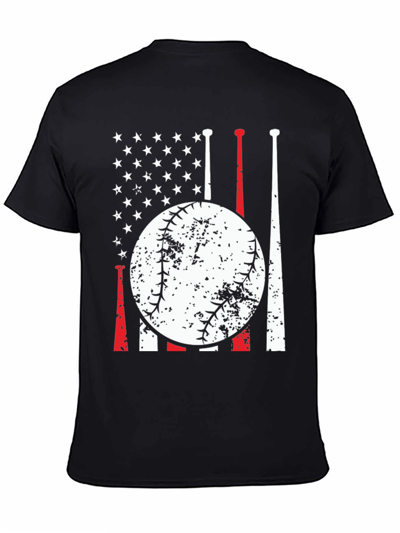 Baseball Flag T-Shirt - Patriotic Sportswear