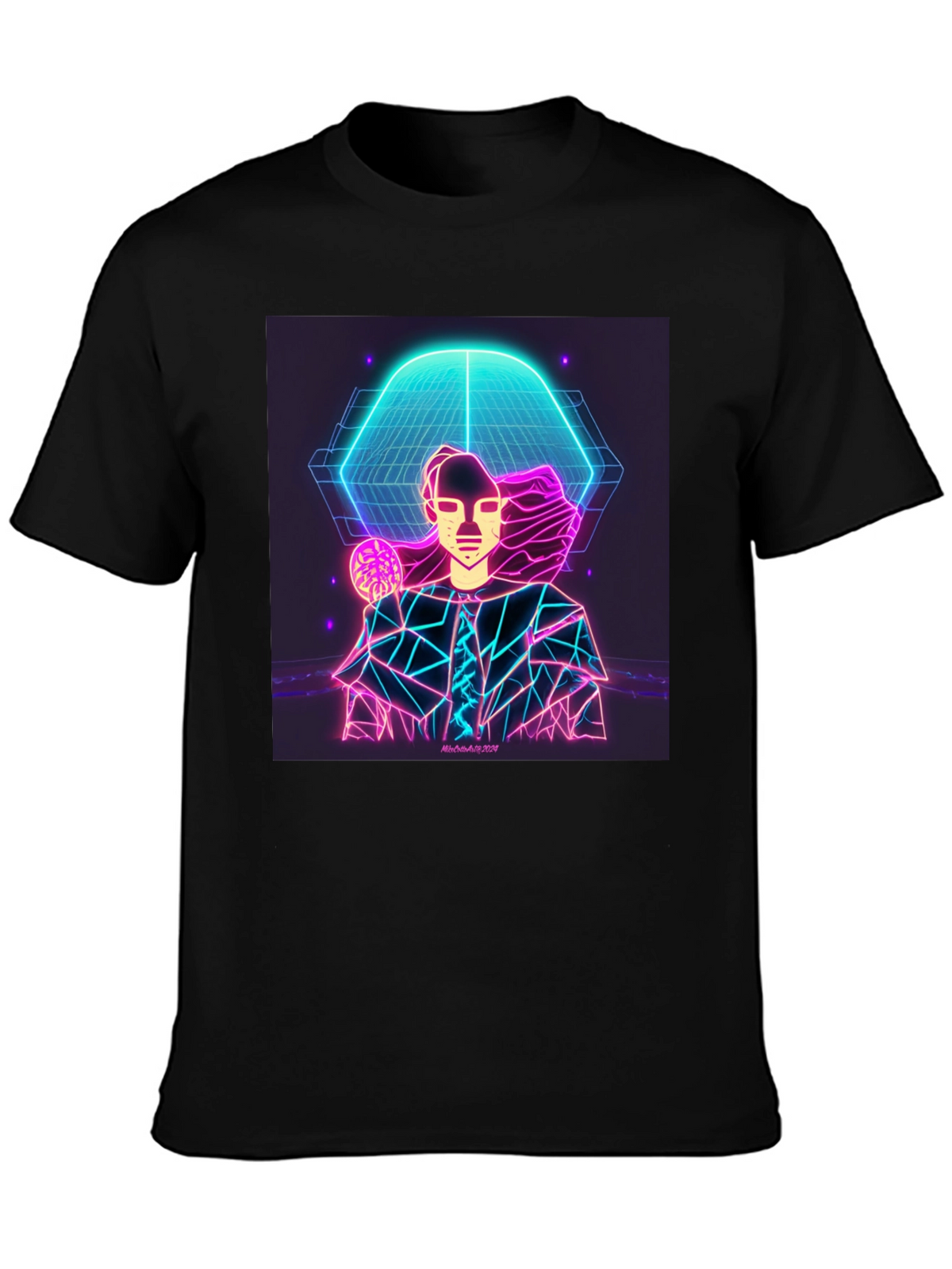 Neon Man Graphic Tee - Futuristic Style