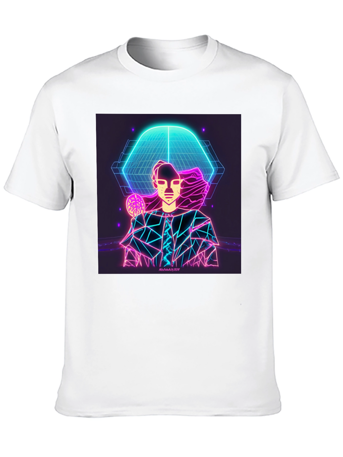 Neon Man Graphic Tee - Futuristic Style
