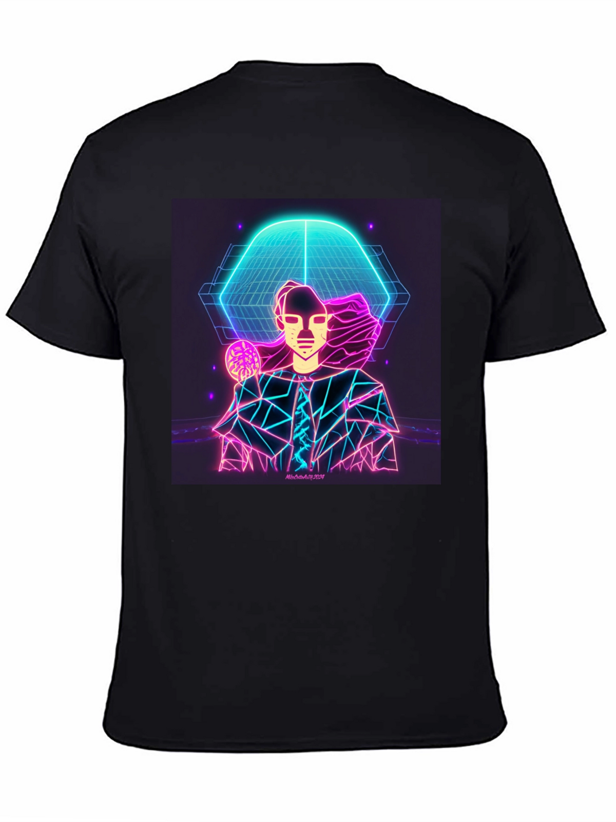 Neon Man Graphic Tee - Futuristic Style