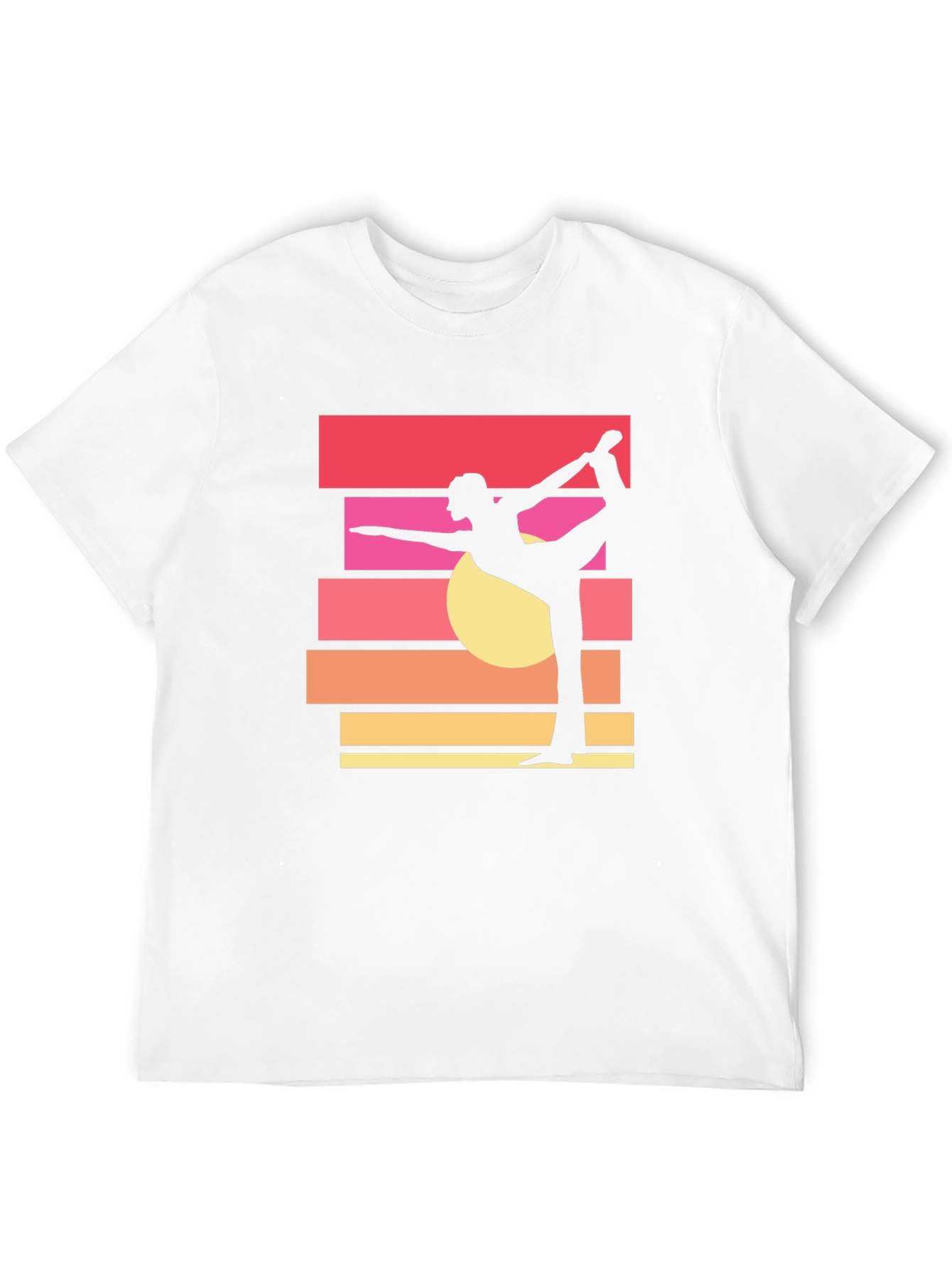 Yoga Pose Sunset Graphic Tee