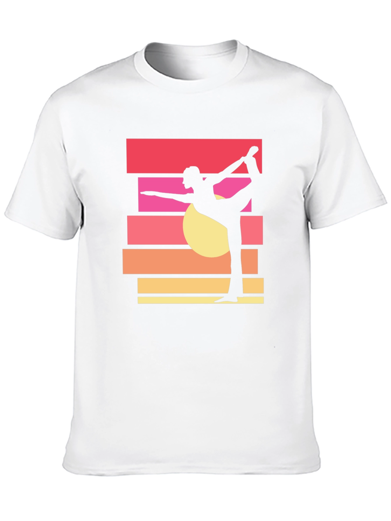 Yoga Pose Sunset Graphic Tee