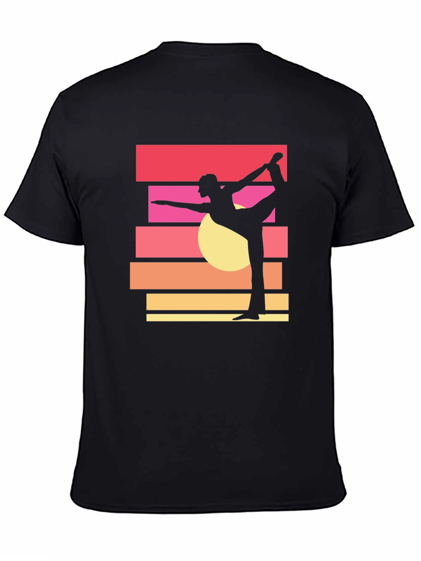 Yoga Pose Sunset Graphic Tee