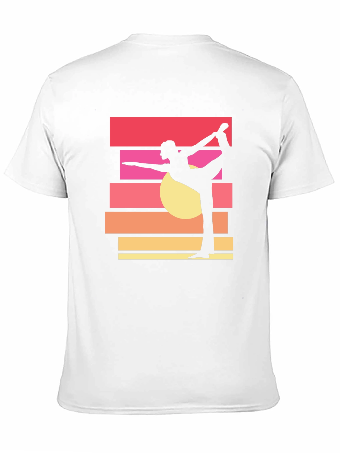 Yoga Pose Sunset Graphic Tee