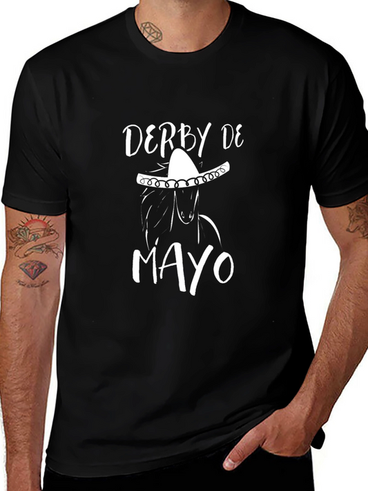 Derby De Mayo T-Shirt - Horse Sombrero Cinco De Mayo Tee
