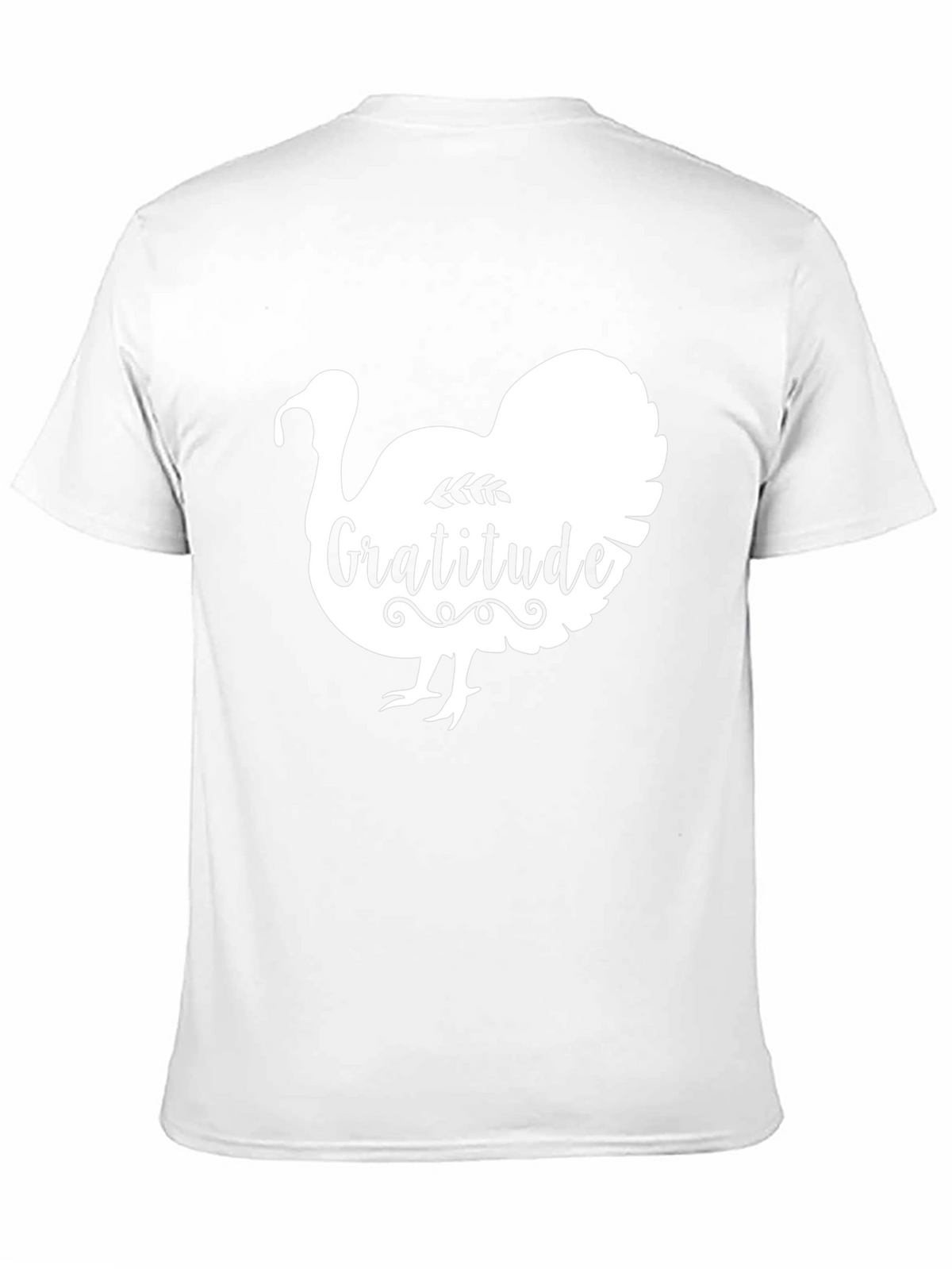 Gratitude Turkey Graphic T-Shirt - Thanksgiving Holiday Apparel