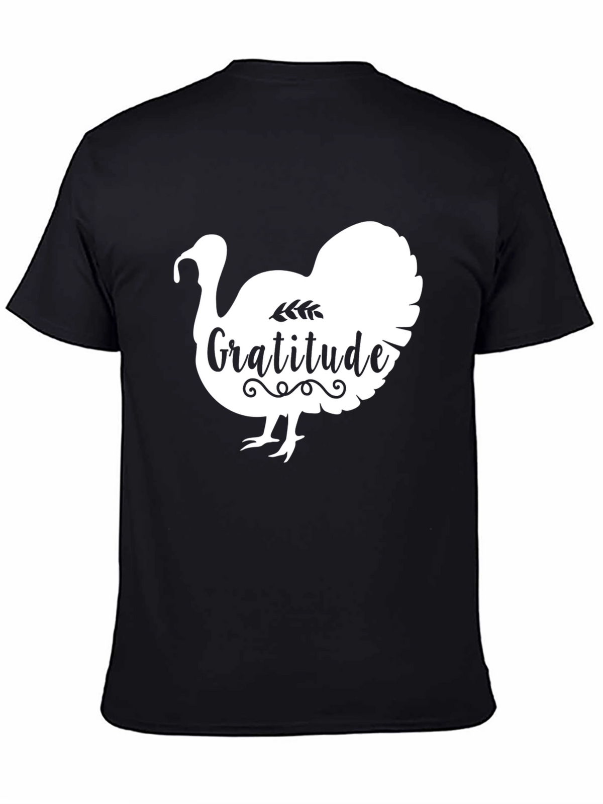 Gratitude Turkey Graphic T-Shirt - Thanksgiving Holiday Apparel