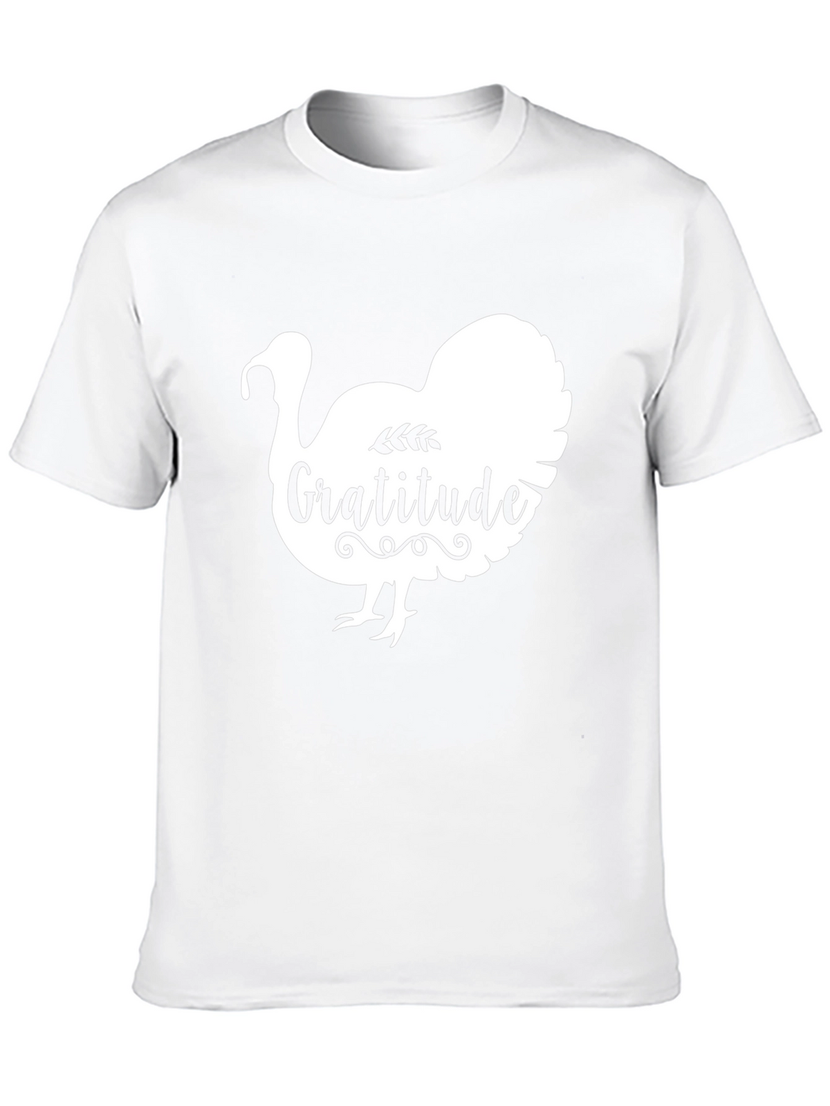 Gratitude Turkey Graphic T-Shirt - Thanksgiving Holiday Apparel