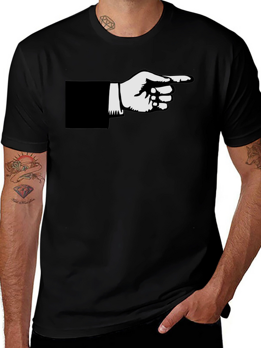 Pointing Hand Graphic Black T-Shirt