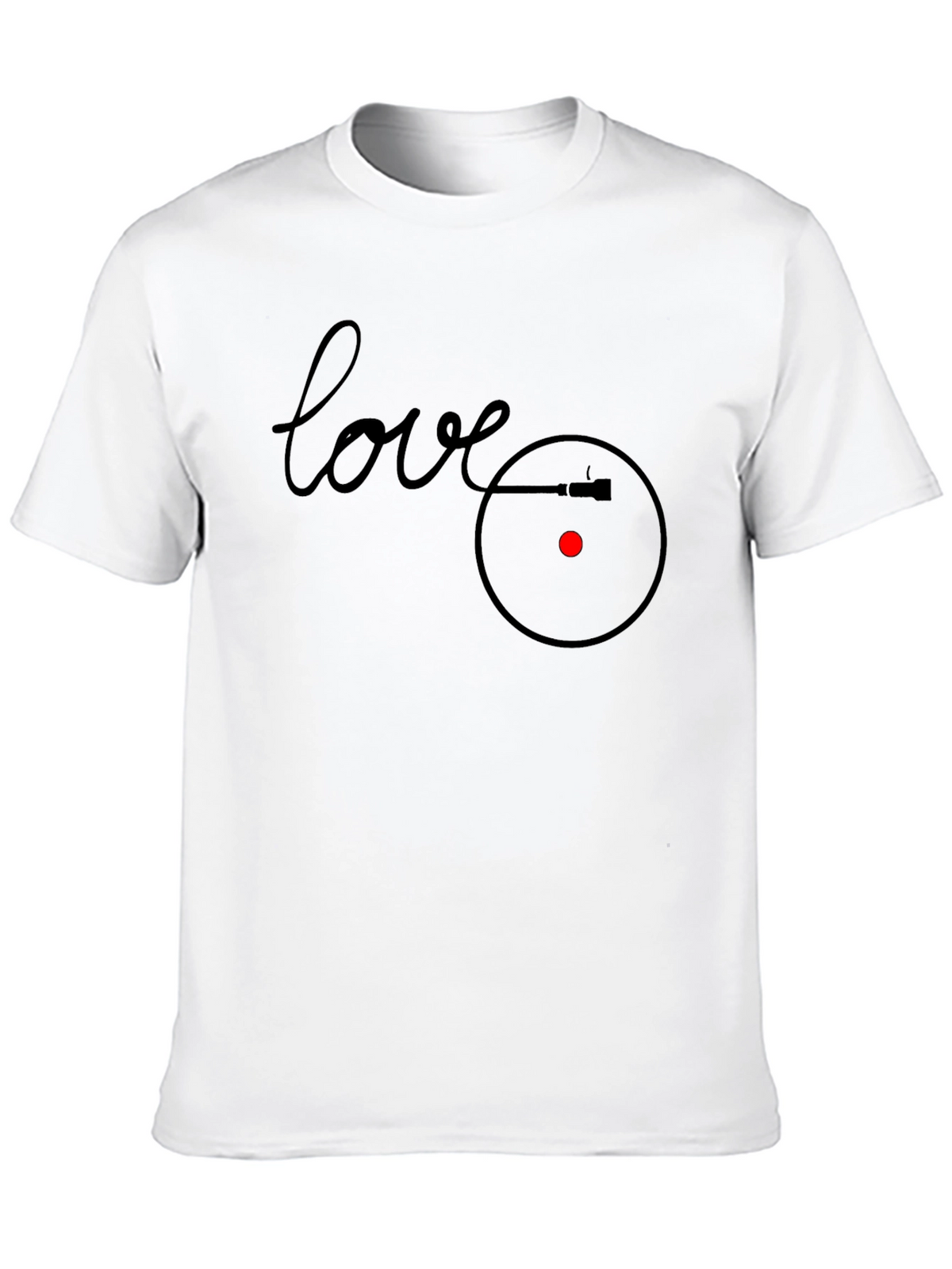 Love Vinyl Record Player Graphic T-Shirt