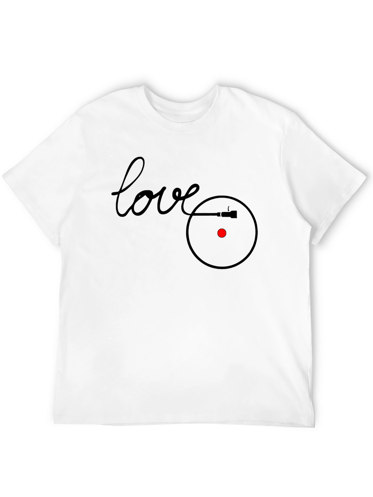 Love Vinyl Record Player Graphic T-Shirt
