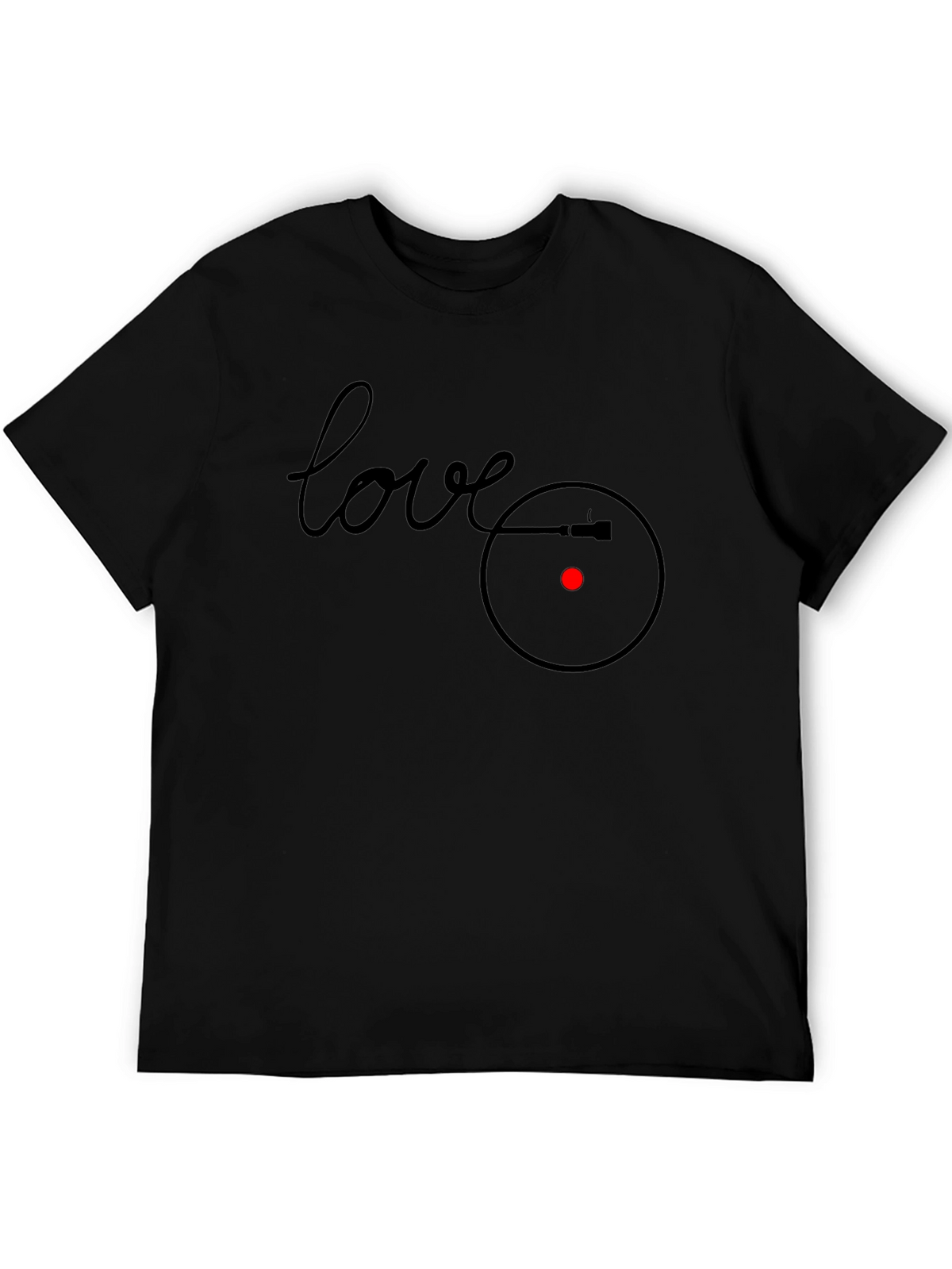Love Vinyl Record Player Graphic T-Shirt