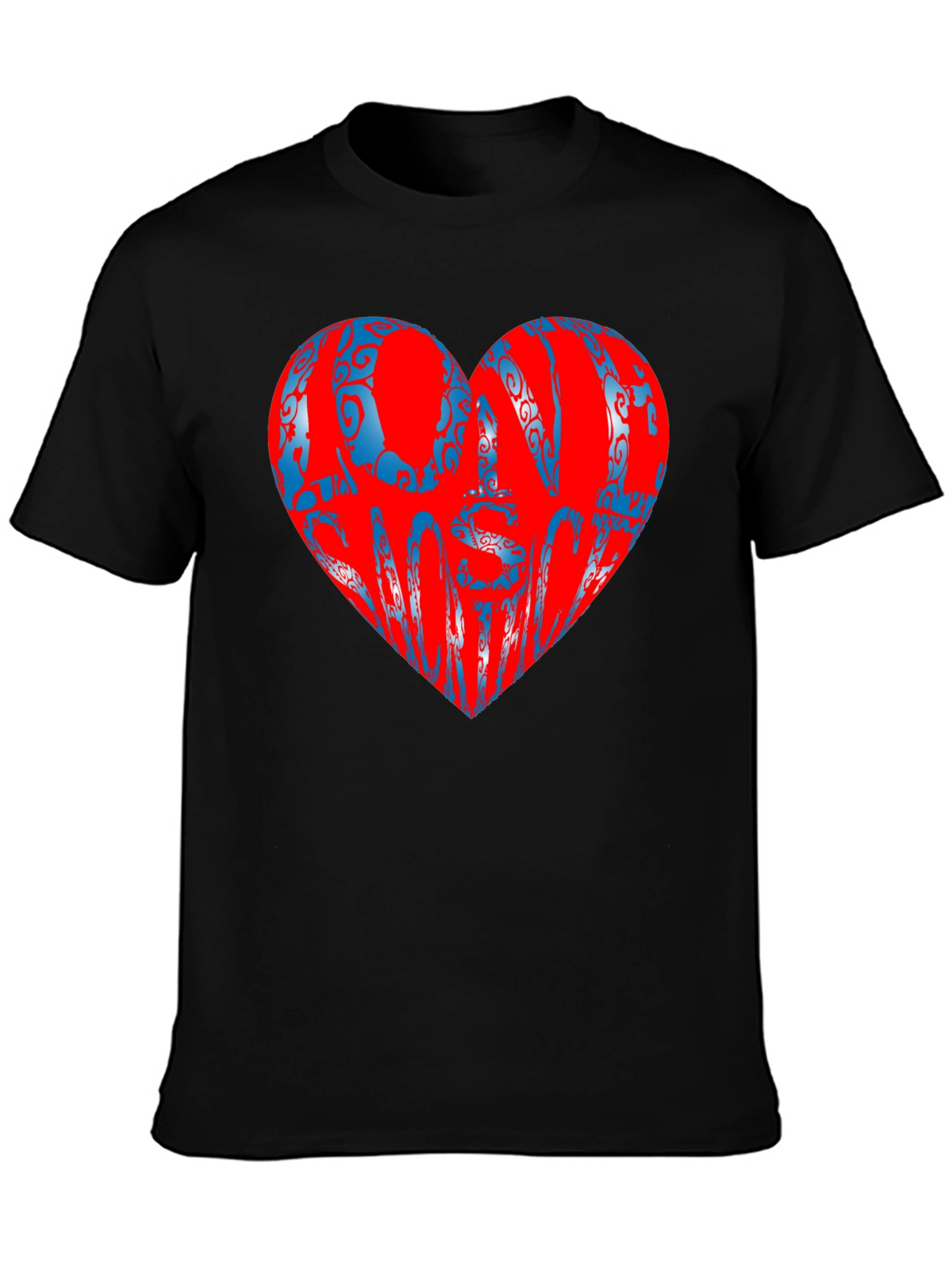 Love Someone Black T-Shirt Heart Design