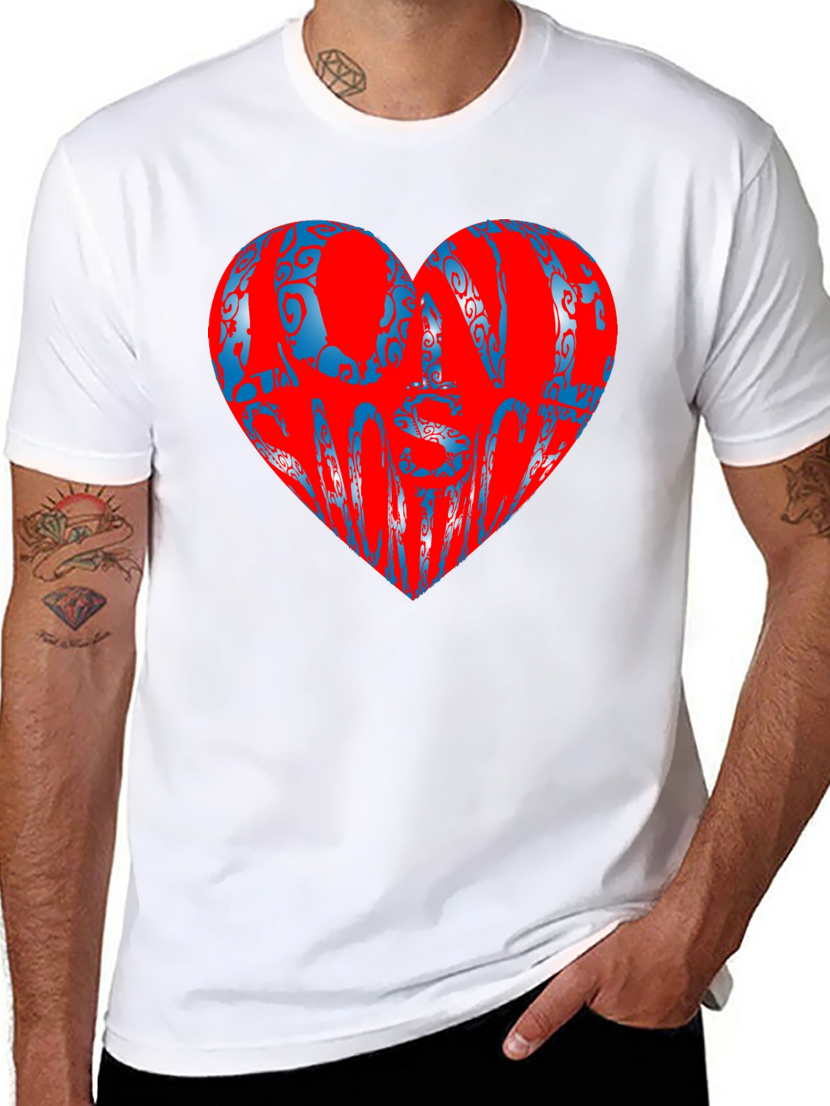 Love Someone Black T-Shirt Heart Design
