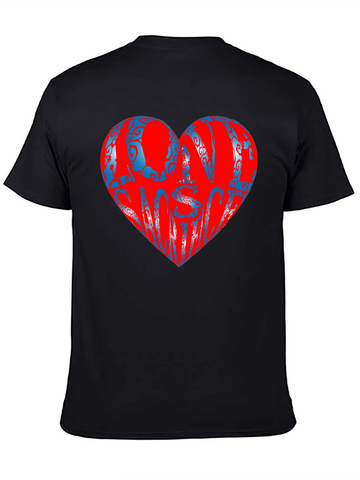 Love Someone Black T-Shirt Heart Design