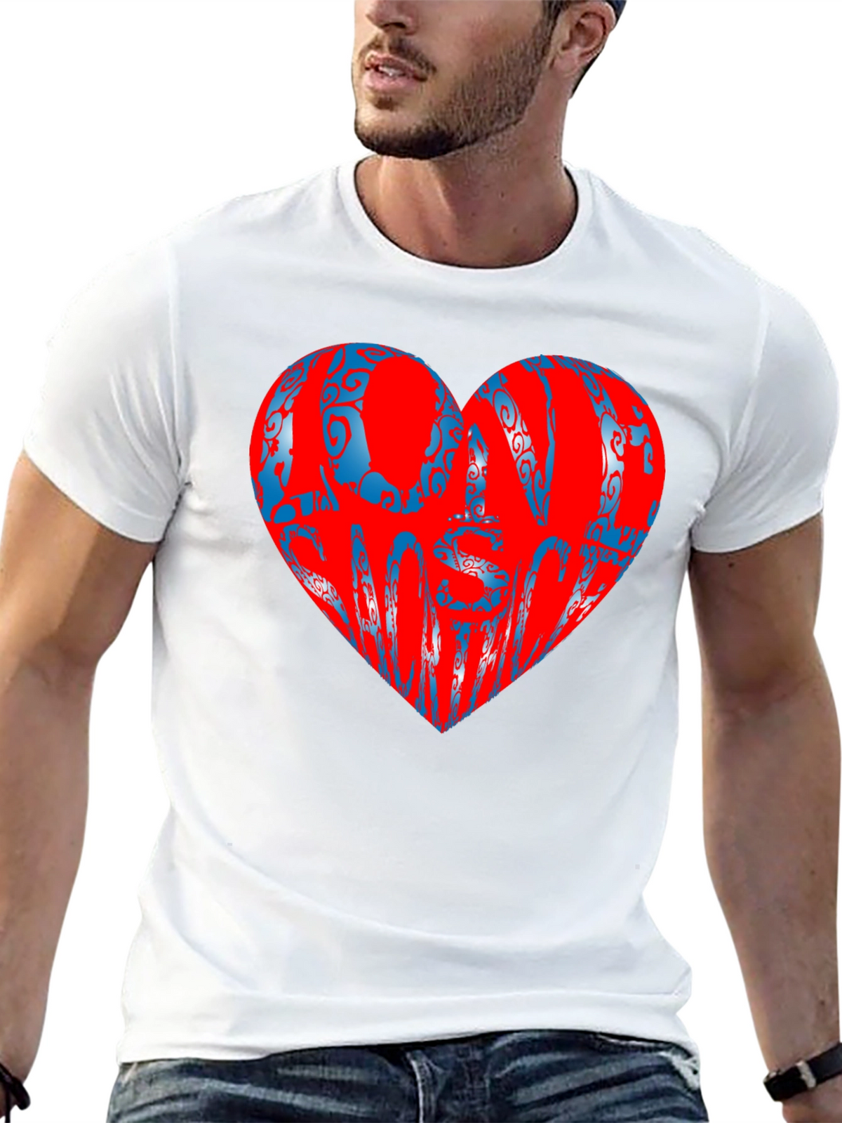 Love Someone Black T-Shirt Heart Design