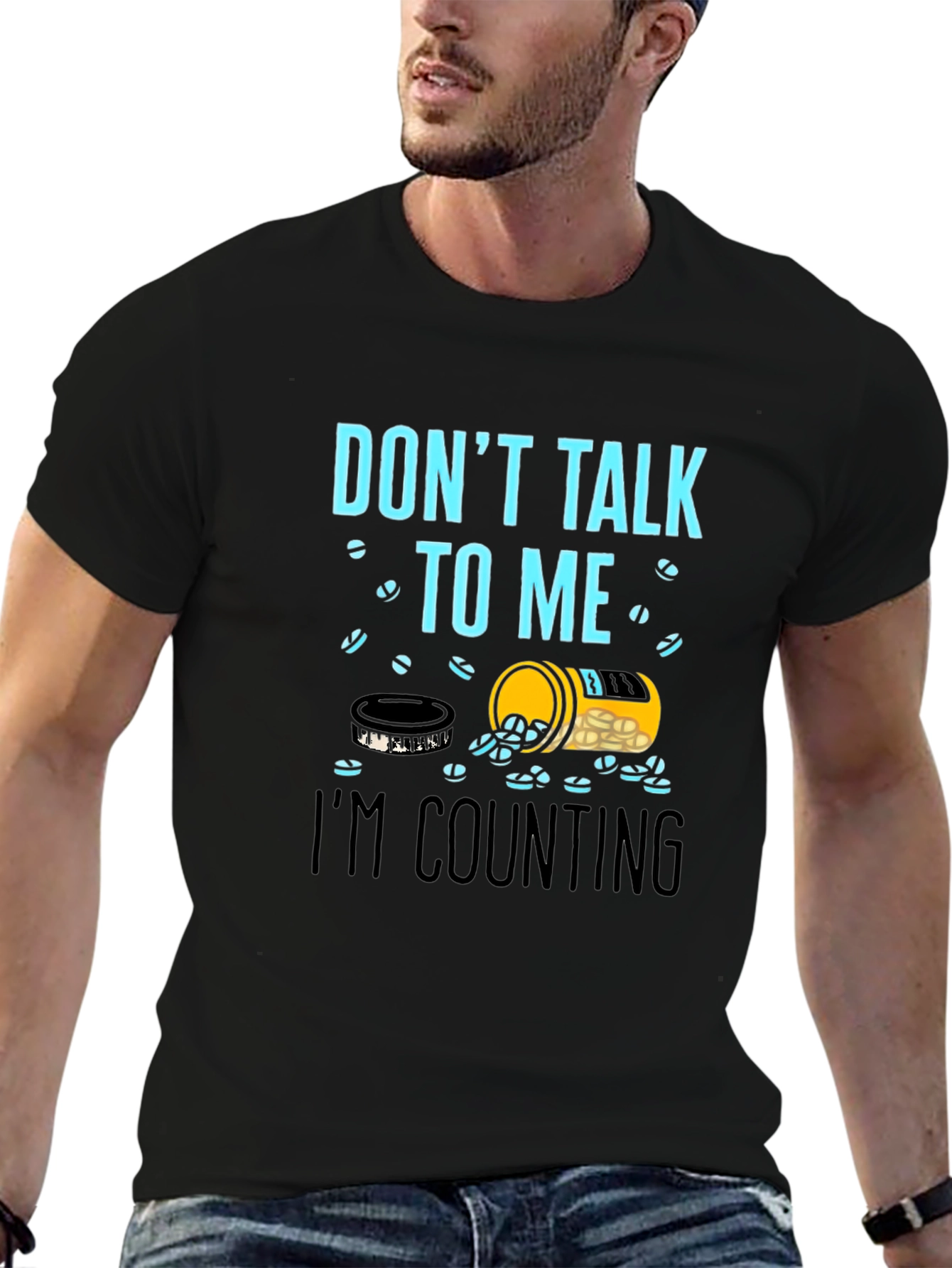 Dont Talk To Me Counting Pills Funny T-Shirt
