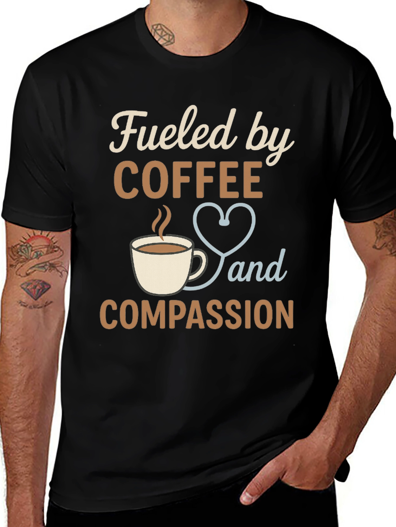 Fueled by Coffee and Compassion Graphic Tee