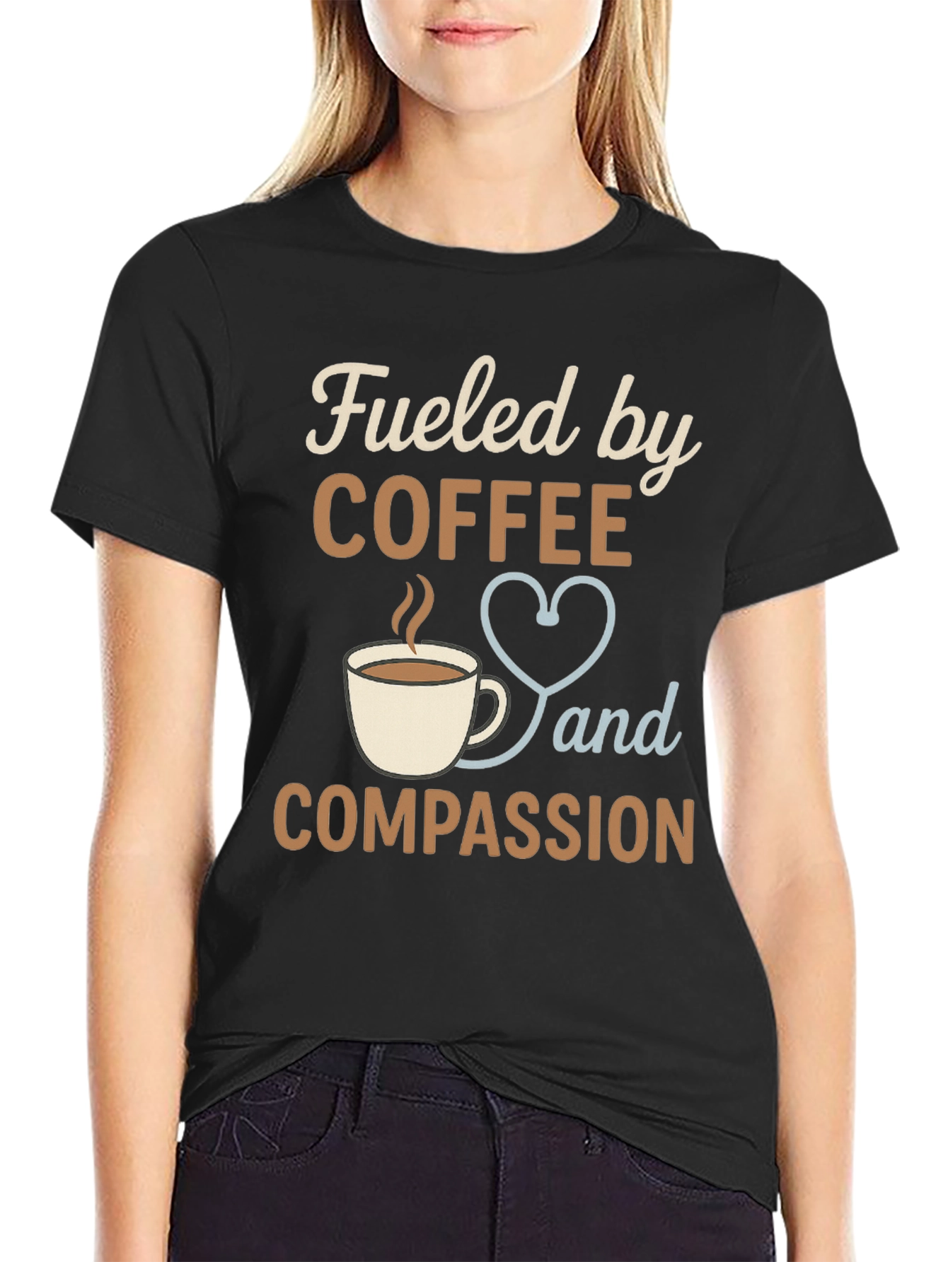 Fueled by Coffee and Compassion Graphic Tee