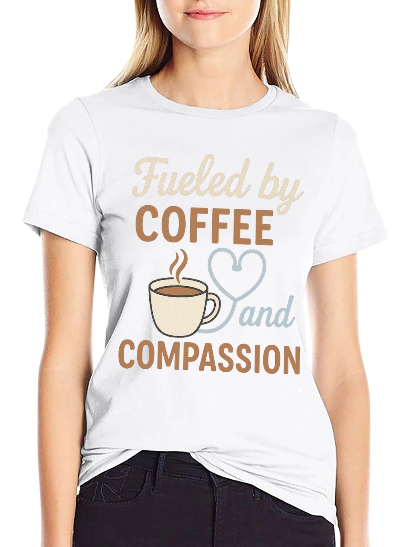 Fueled by Coffee and Compassion Graphic Tee