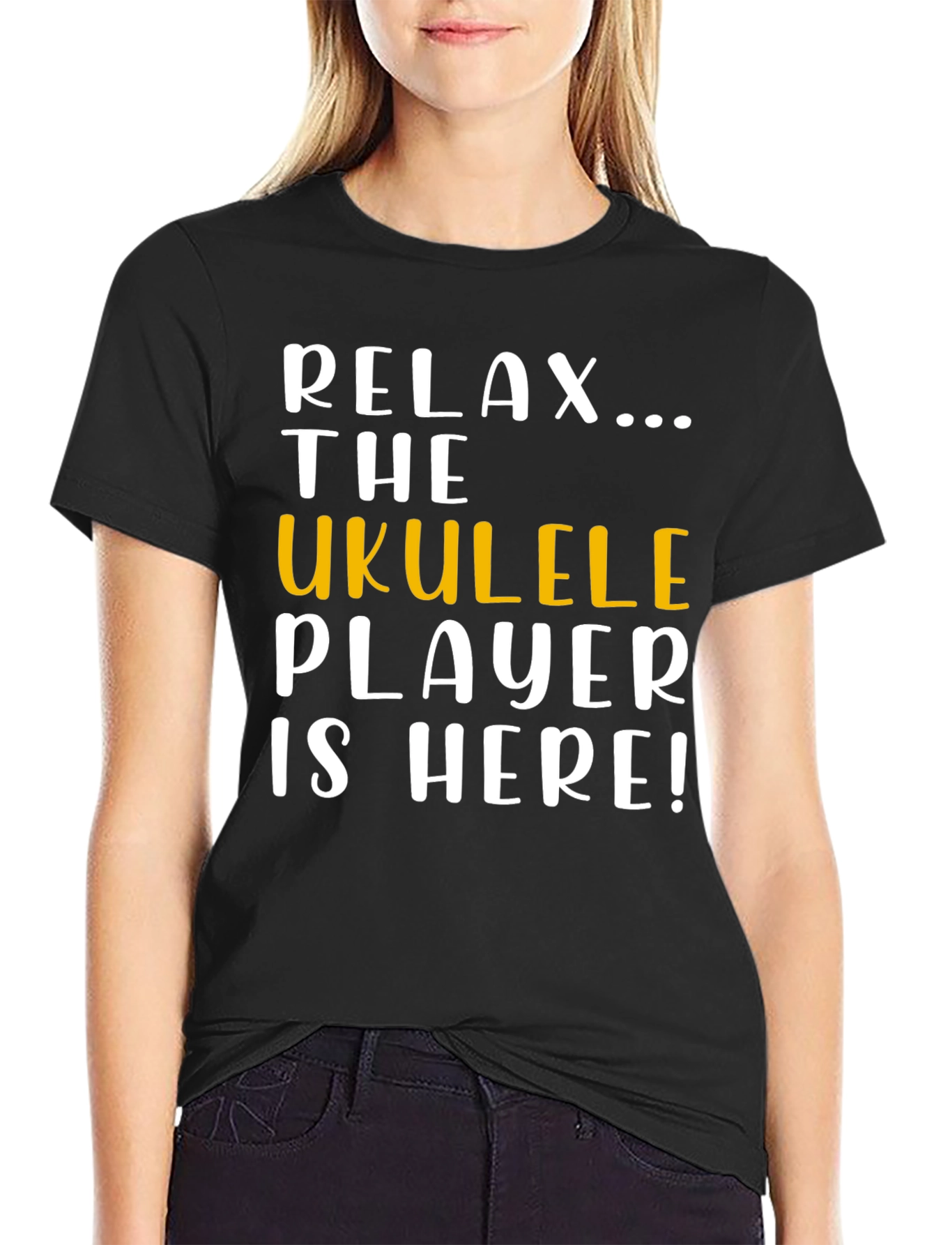 Relax Ukulele Player Here Graphic T-Shirt