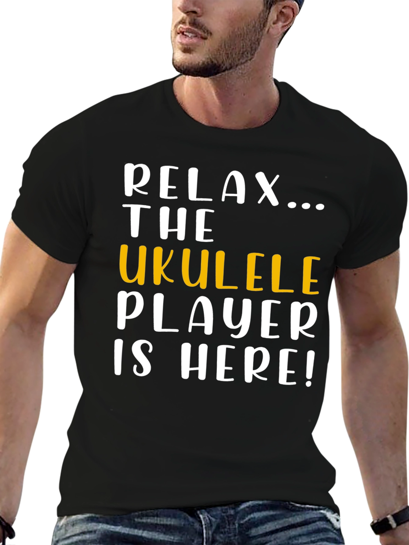 Relax Ukulele Player Here Graphic T-Shirt