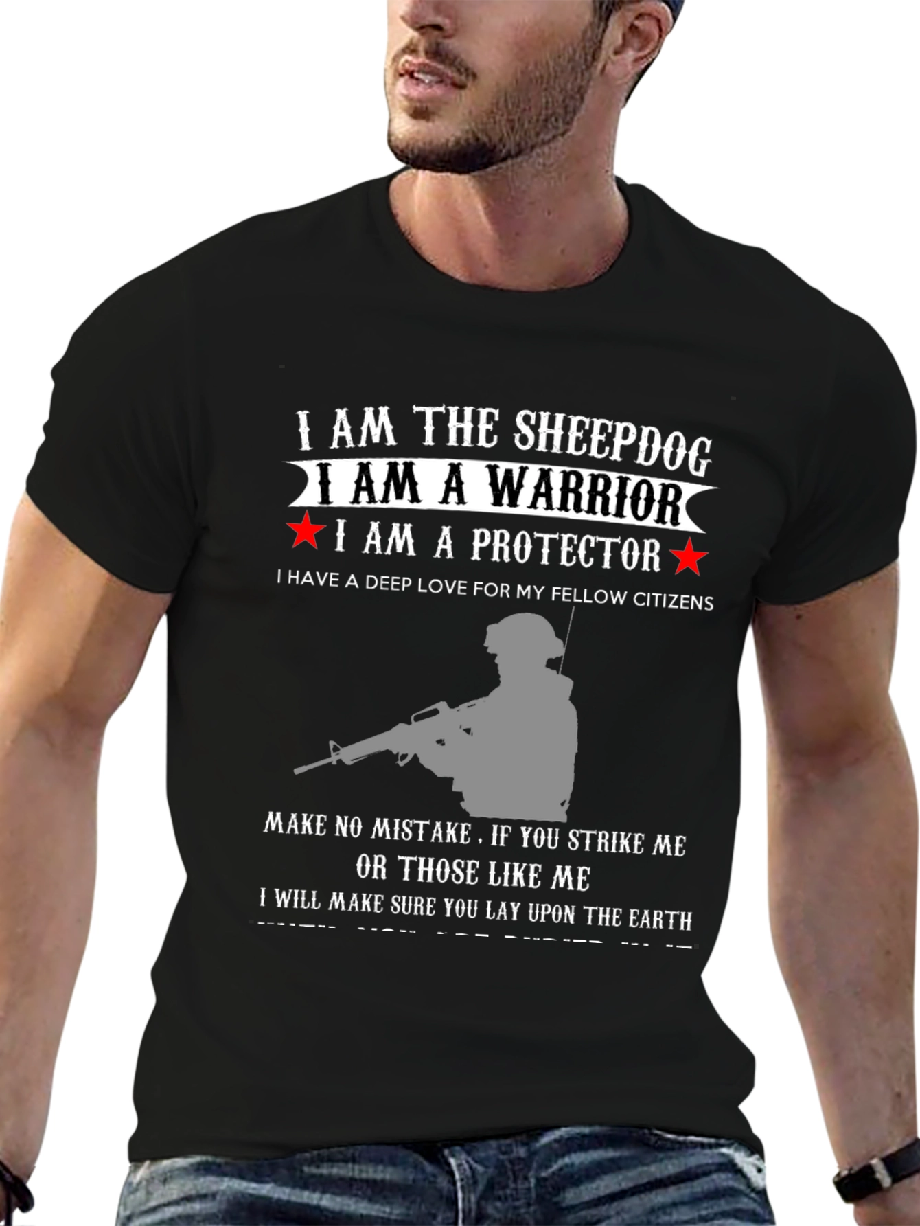 Sheepdog Warrior Protector Graphic Tee