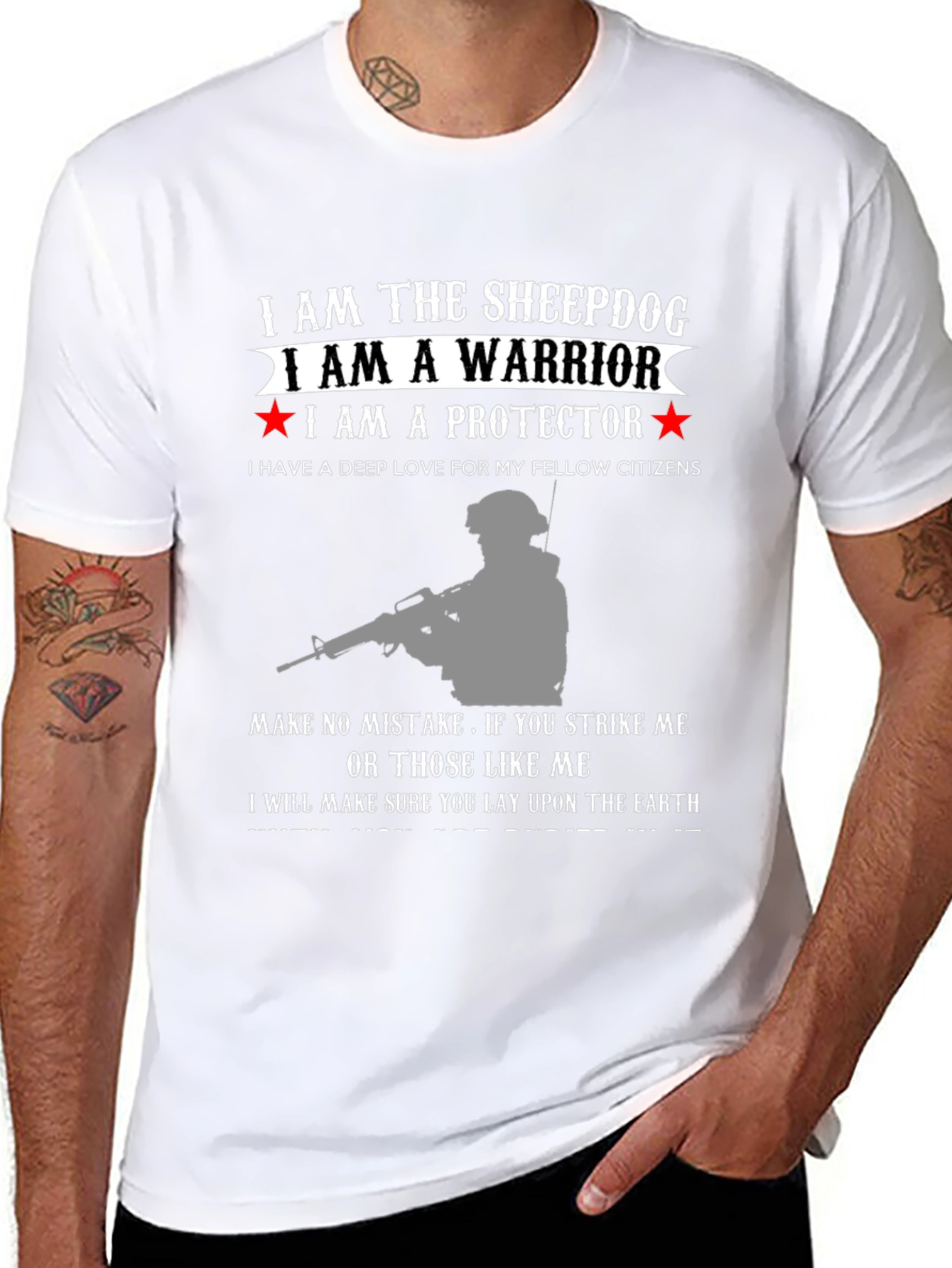 Sheepdog Warrior Protector Graphic Tee