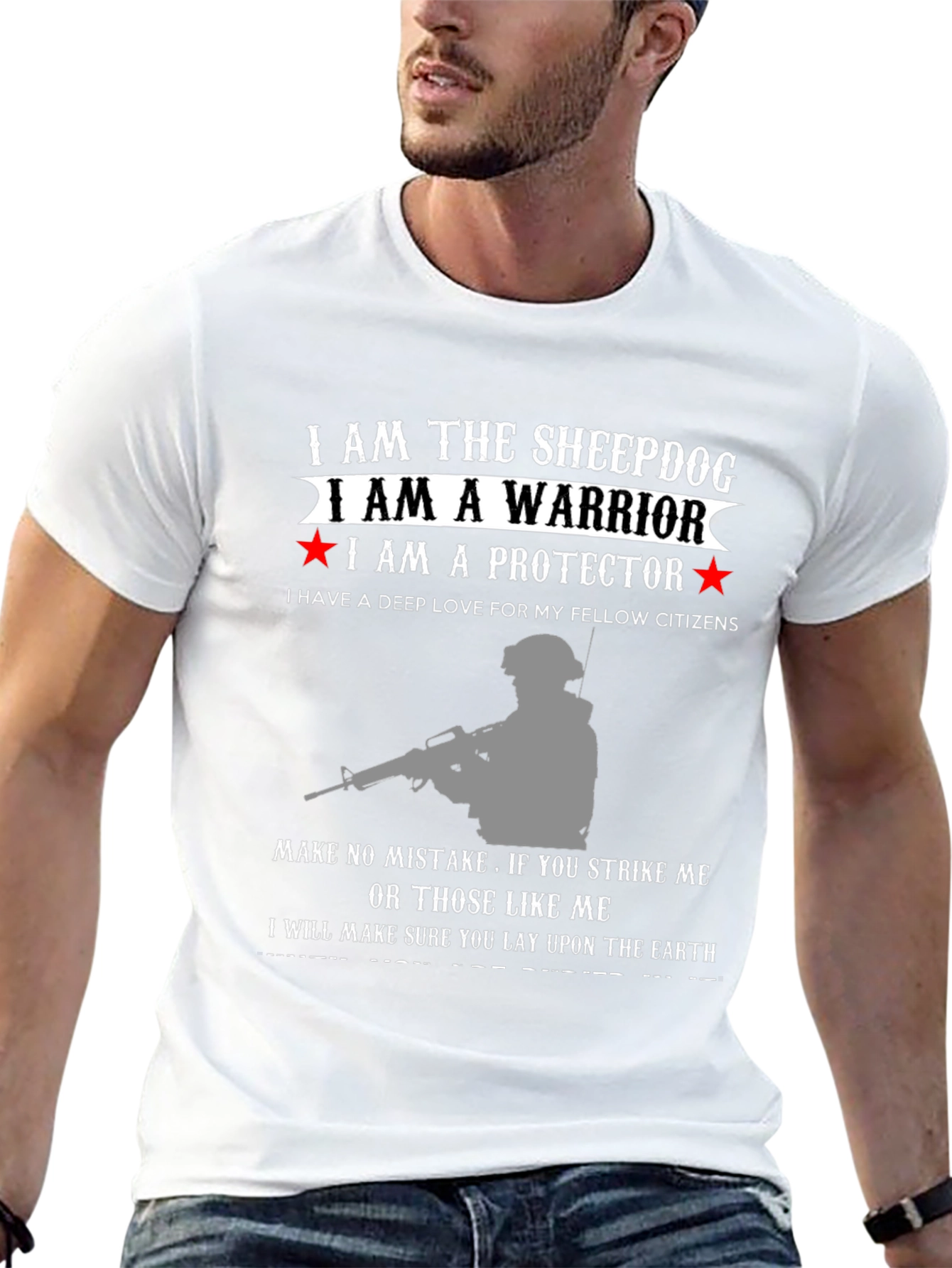 Sheepdog Warrior Protector Graphic Tee