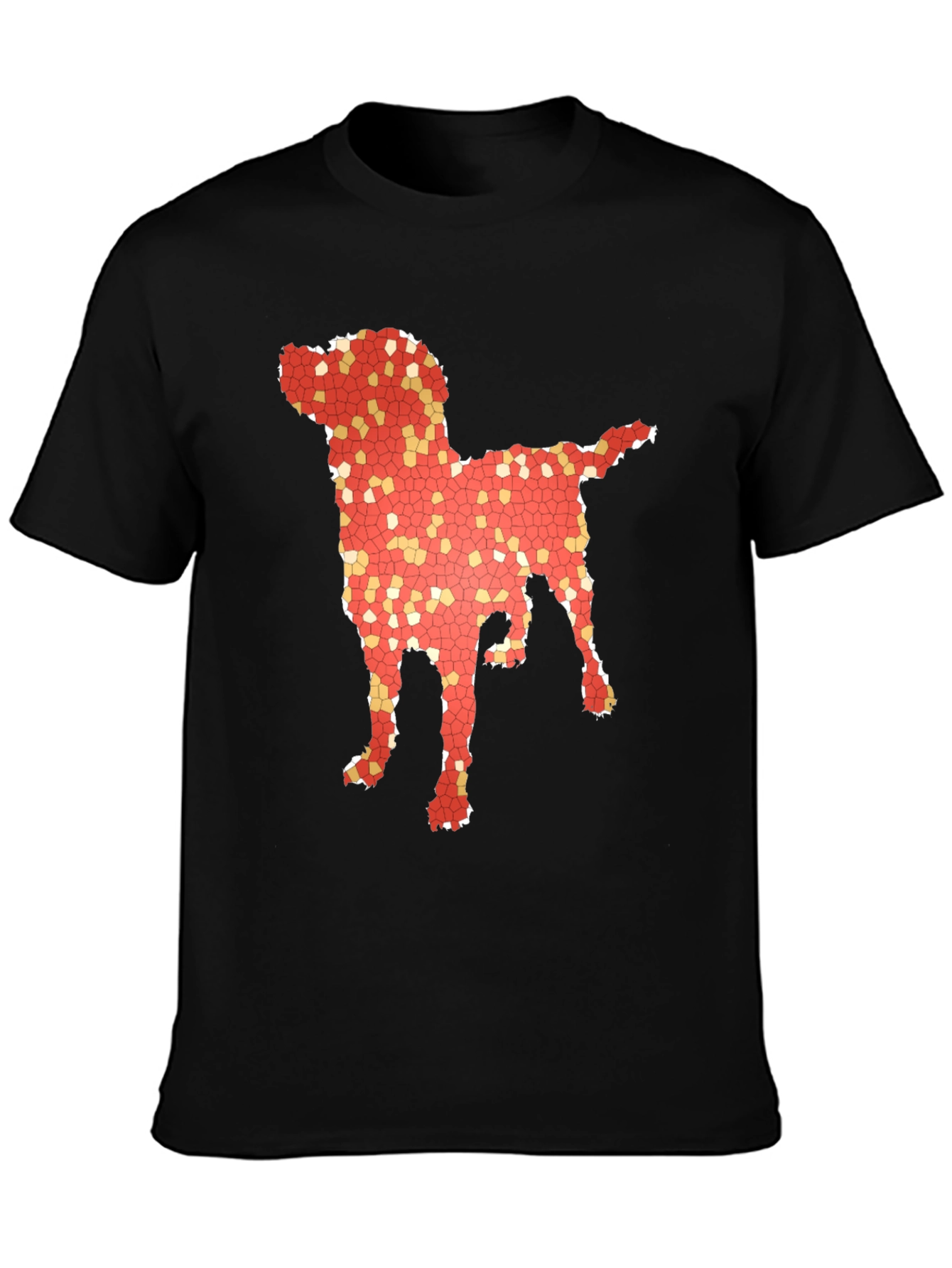 Dog Mosaic Graphic T-Shirt - Stylish Mens Tee