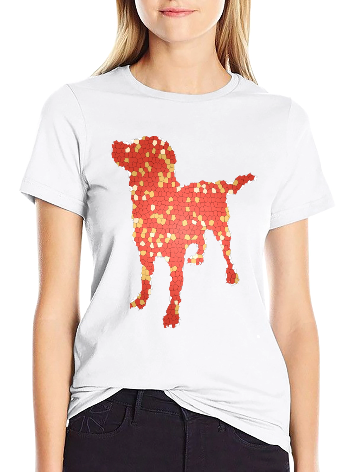 Dog Mosaic Graphic T-Shirt - Stylish Mens Tee