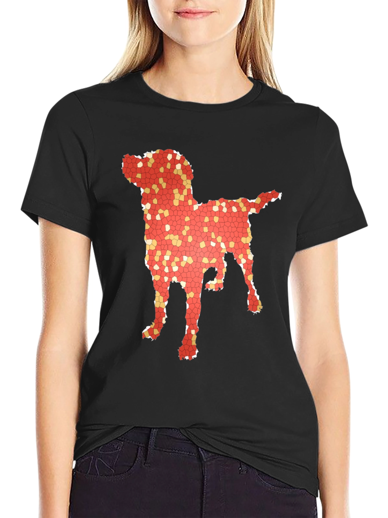 Dog Mosaic Graphic T-Shirt - Stylish Mens Tee