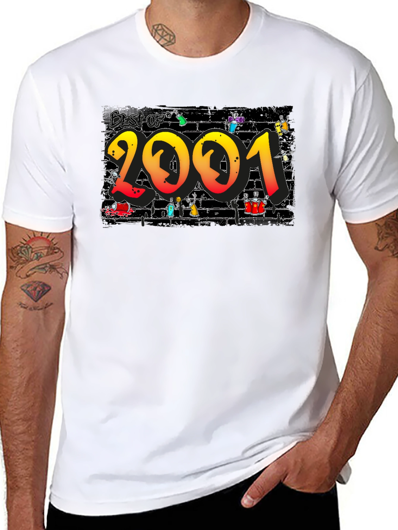Best of 2001 Graphic Print Black T-Shirt