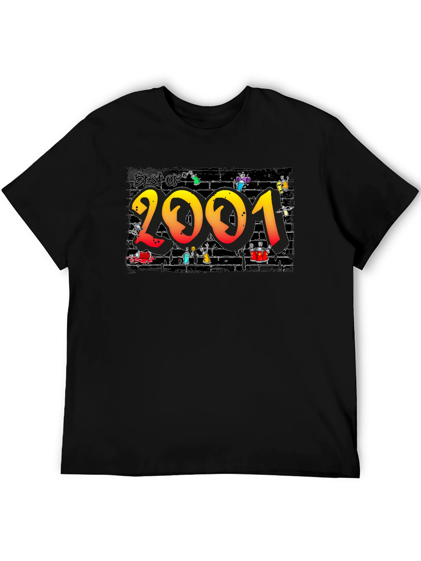 Best of 2001 Graphic Print Black T-Shirt