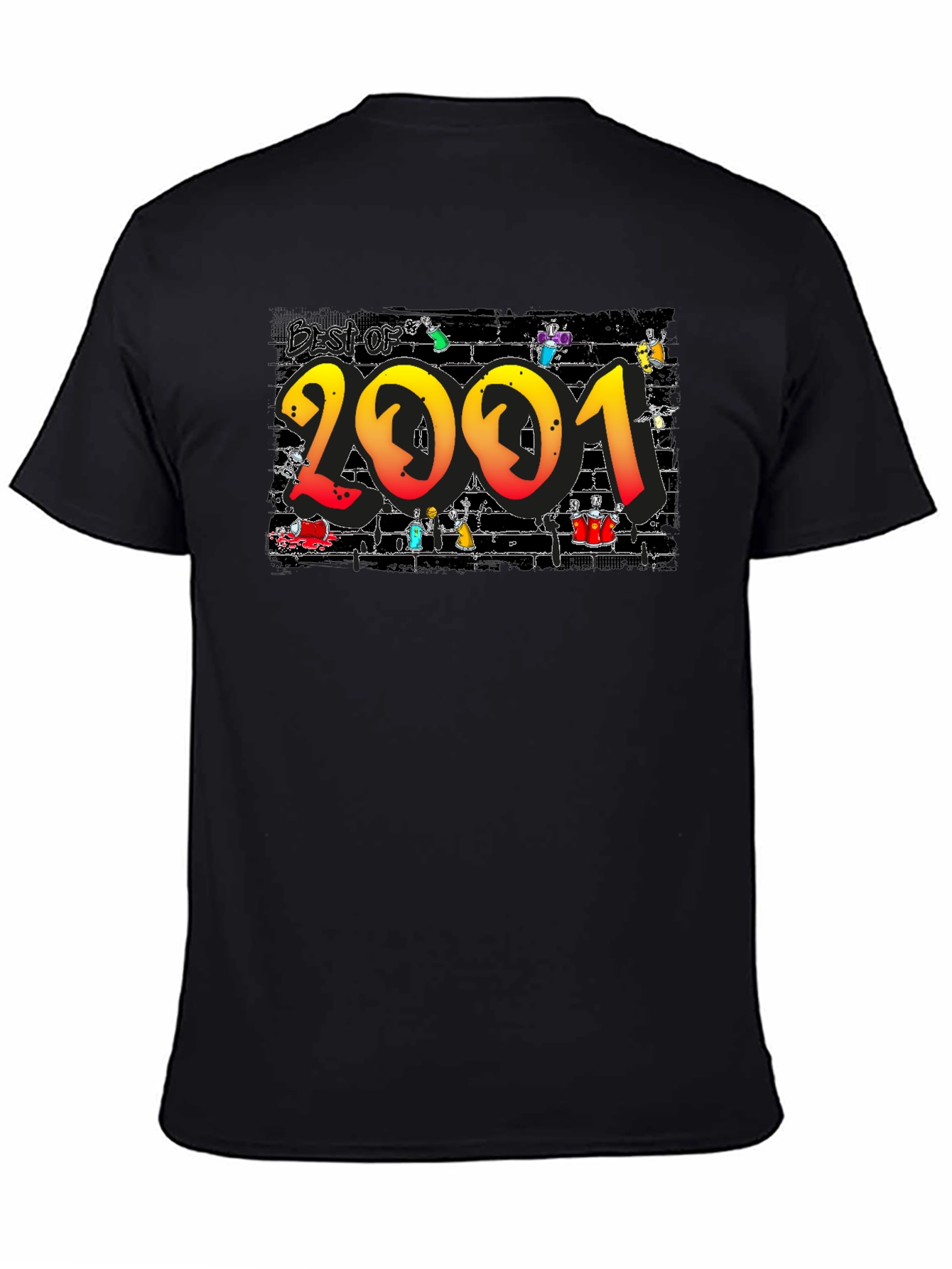 Best of 2001 Graphic Print Black T-Shirt