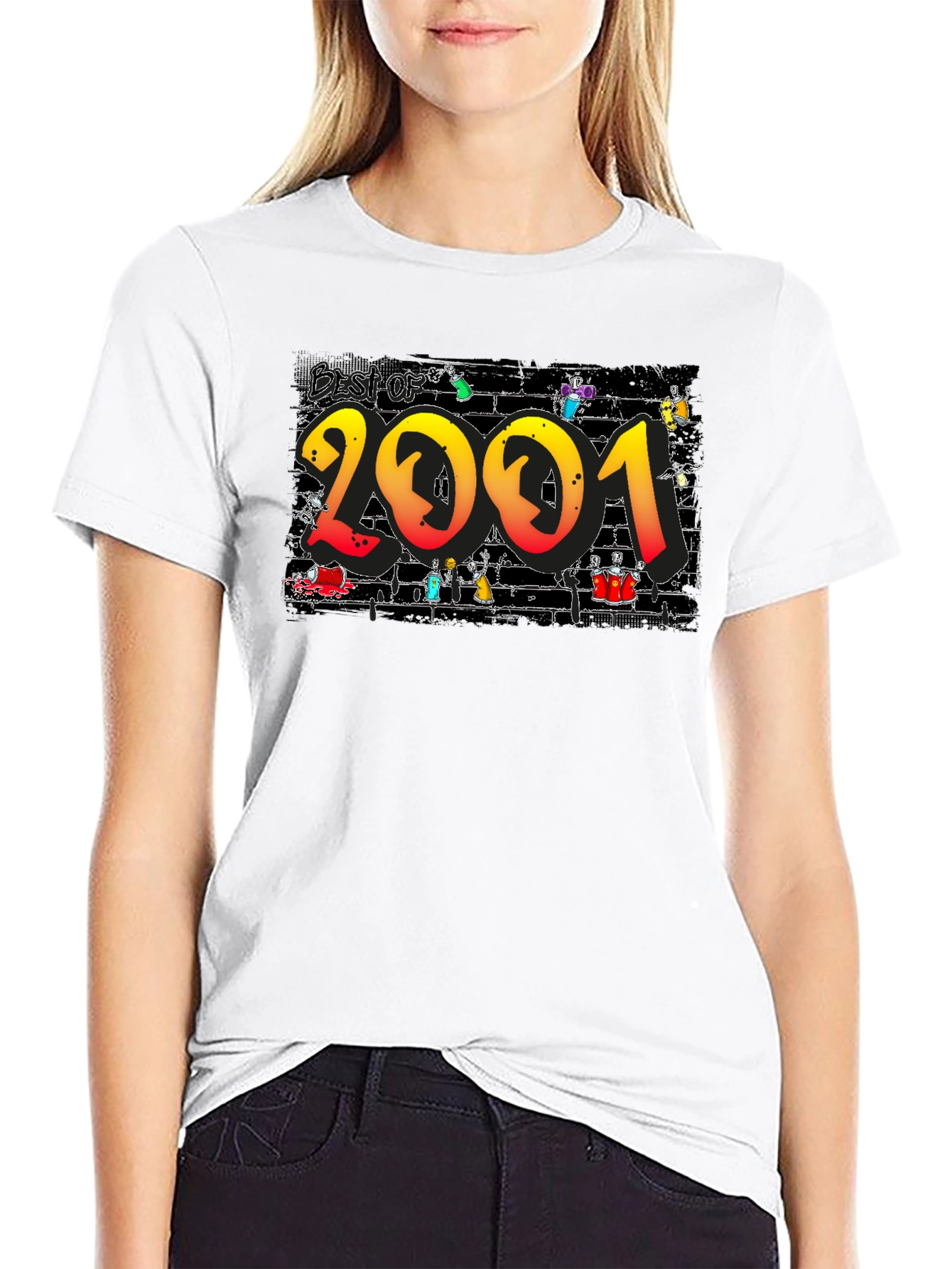 Best of 2001 Graphic Print Black T-Shirt