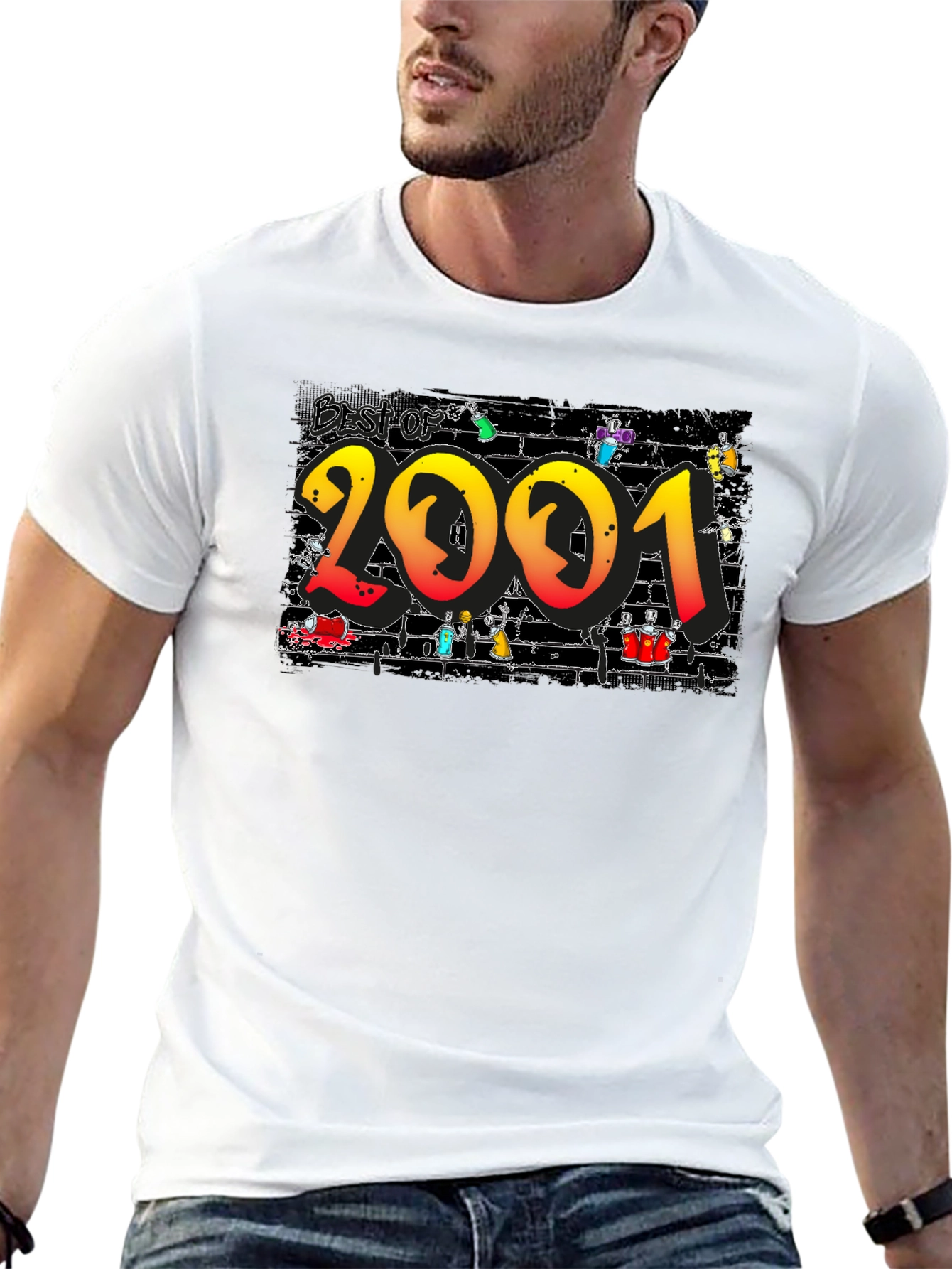 Best of 2001 Graphic Print Black T-Shirt