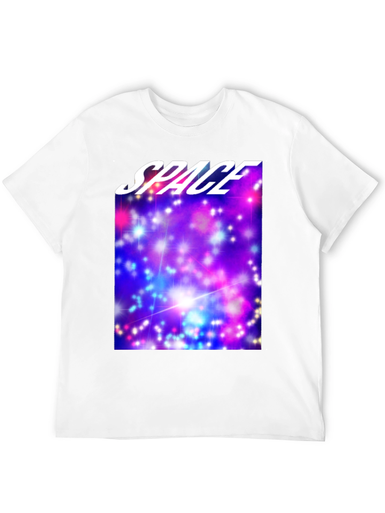 Space Galaxy Graphic Print Black T-Shirt