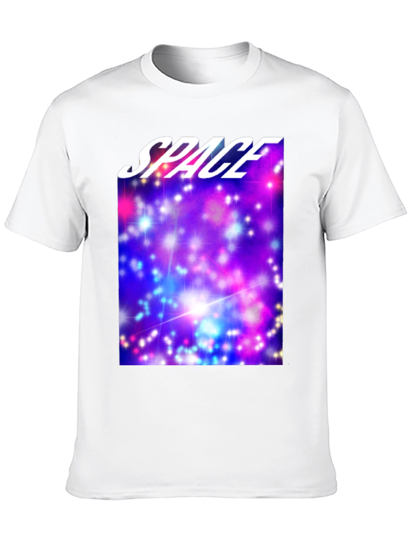 Space Galaxy Graphic Print Black T-Shirt