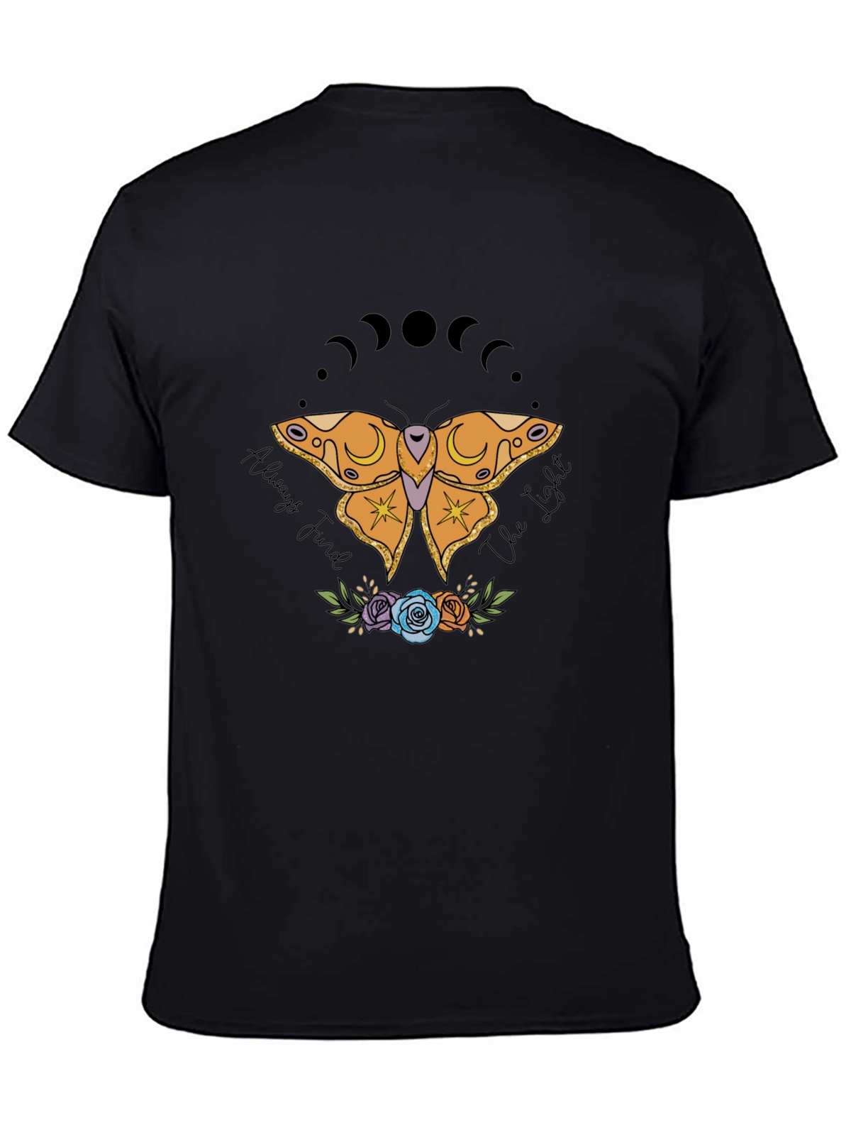 Moon Phase Moth Graphic T-Shirt