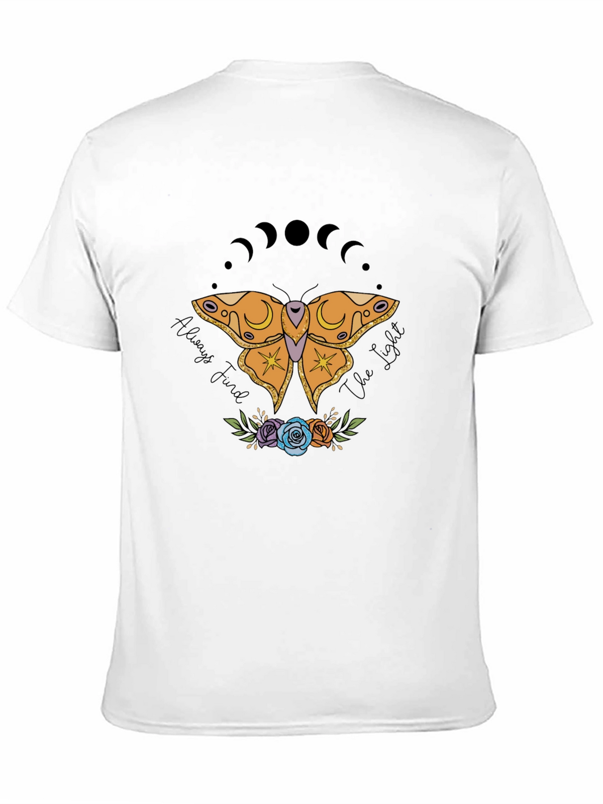 Moon Phase Moth Graphic T-Shirt