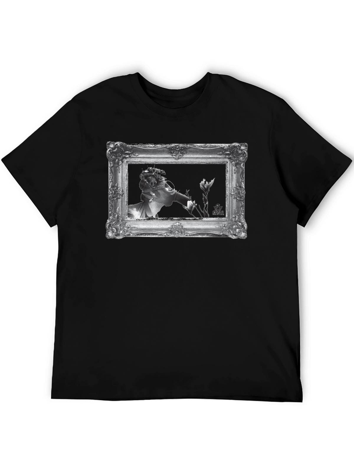 Framed Art Graphic Tee - Classic Black