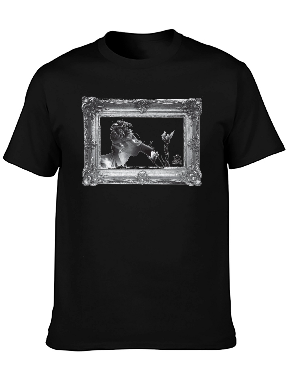 Framed Art Graphic Tee - Classic Black
