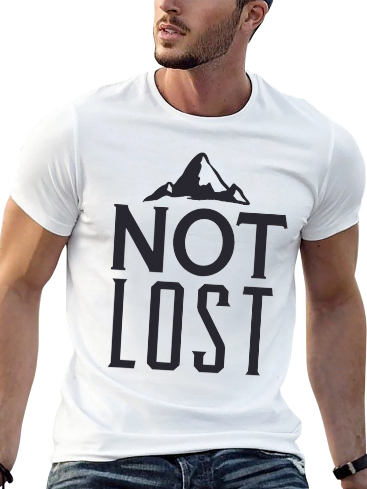 Not Lost Graphic Tee - Mens Black T-Shirt