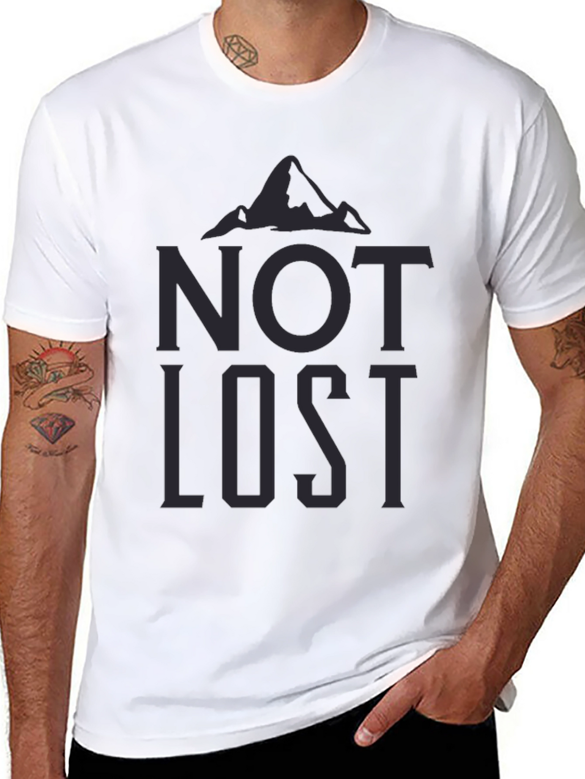 Not Lost Graphic Tee - Mens Black T-Shirt