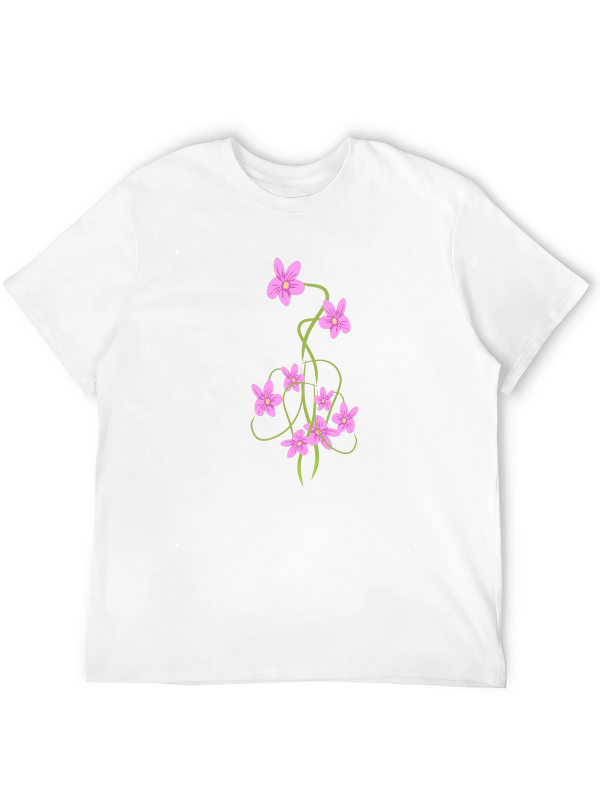 Floral Vine Black T-Shirt