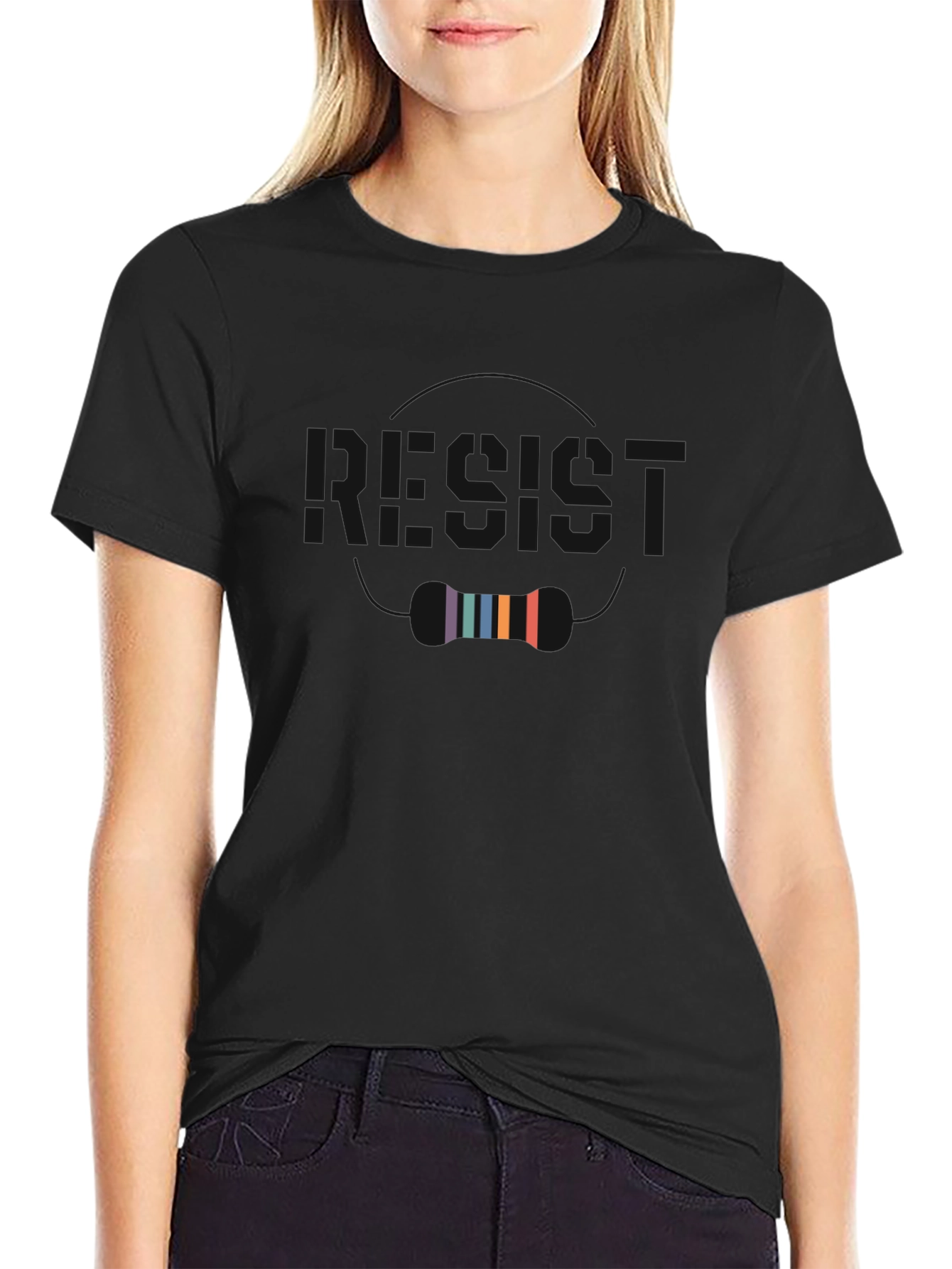Retro Graphic Tee - Soft Black Cotton Blend