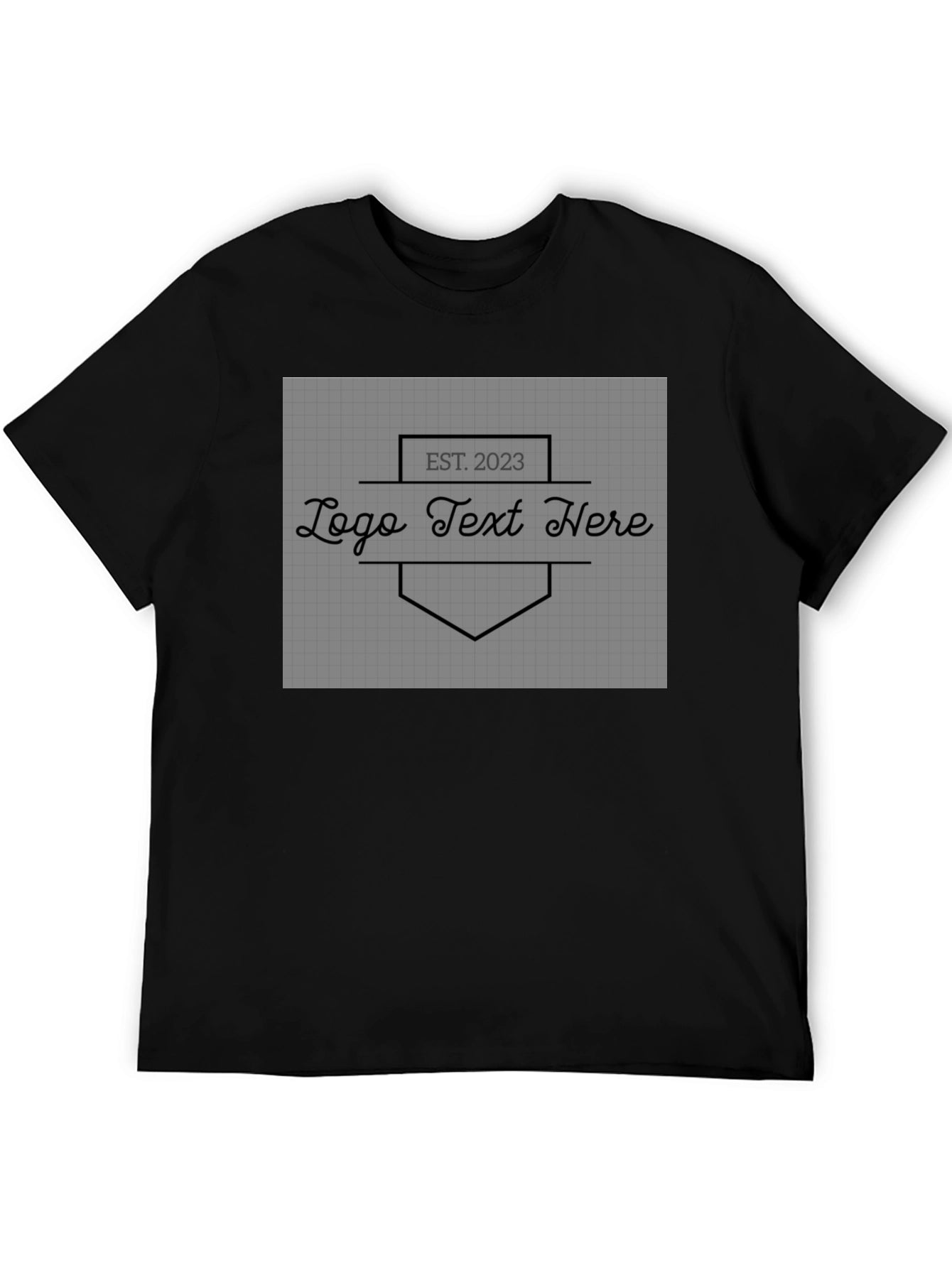 Customizable Logo Black T-Shirt - Unisex