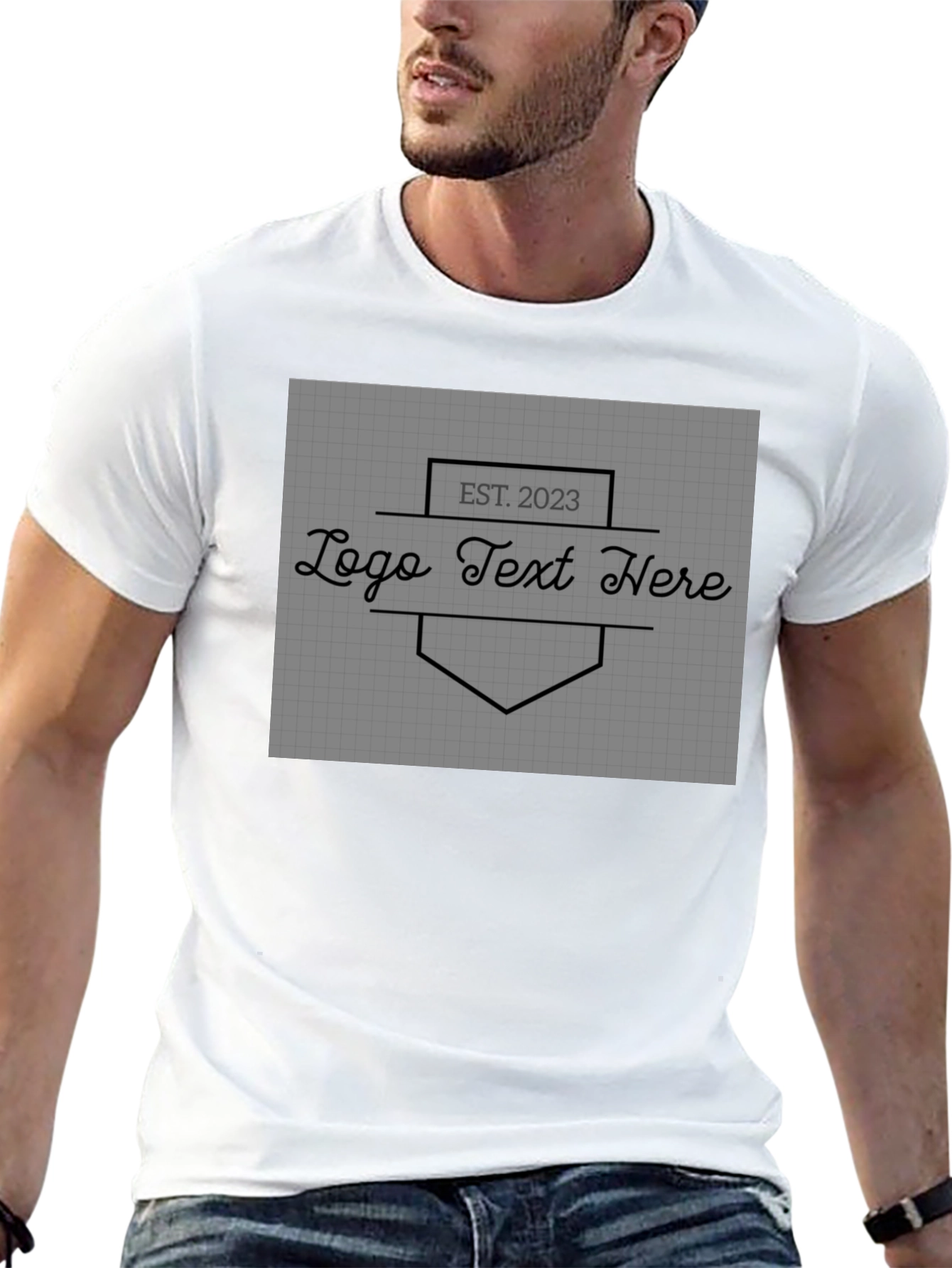 Customizable Logo Black T-Shirt - Unisex